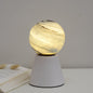 Modern Creative Orb Moon Ceramic Glass USB LED Night Light Table Lamp
