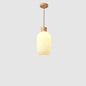 Japanese Wood & Glass Jar Chandelier