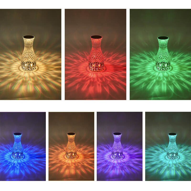 Modern Creative Vase Acrylic USB Rechargeable Touch LED Night Light Table Lamp