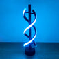 Contemporary Nordic Dual Spiral Wrapping Iron Strips LED Table Lamp For Bedroom