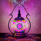 Moroccan Stained Glass Round Pot USB Rechargeable LED Portable Table Lamp