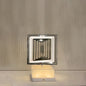 Modern Art Deco Stainless Steel ABS Cubic Base Multishape Rechargeable USB LED Table Lamp Night Light For Bedside