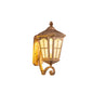 Traditional European Outdoor Lantern Aluminum Glass Waterproof 1-Light Wall Sconce Lamp for Outdoor Patio