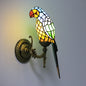 Tiffany Parrot Stained Glass Wall Sconce