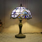 Traditional Tiffany Dragonfly Stained Glass Alloy Base 1-Light Table Lamp For Home Office