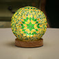 Contemporary Boho Orb Wood Glass USB LED Table Lamp For Bedroom