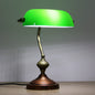 European Tiffany Vintage Bank Glass Hardware 1-Light Table Lamp