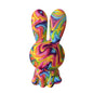Creative Painted 3D Printed Rainbow Rabbit LED Night Light Table Lamp