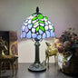 Traditional Tiffany Dome Iron Glass 1-Light Table Lamp For Study