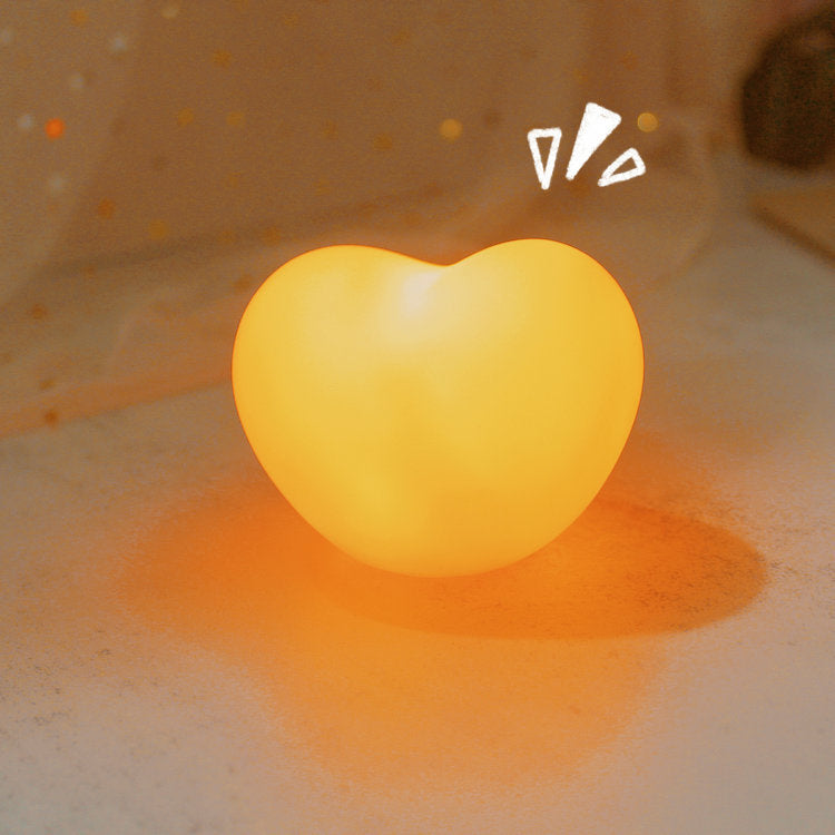 Contemporary Creative Rubber Coating Heart LED Night Light Table Lamp For Bedroom
