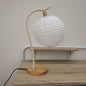 European Minimalist Pleated Solid Wood 1-Light Table Lamp