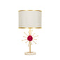 European Light Luxury Fabric Agate Base 1-Light Table Lamp