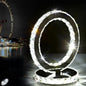 Luxury Crystal Round Stainless Steel LED Table Lamp