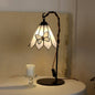 Traditional Vintage Butterfly Prismatic Metal Glass 1-Light Table Lamp For Bedroom