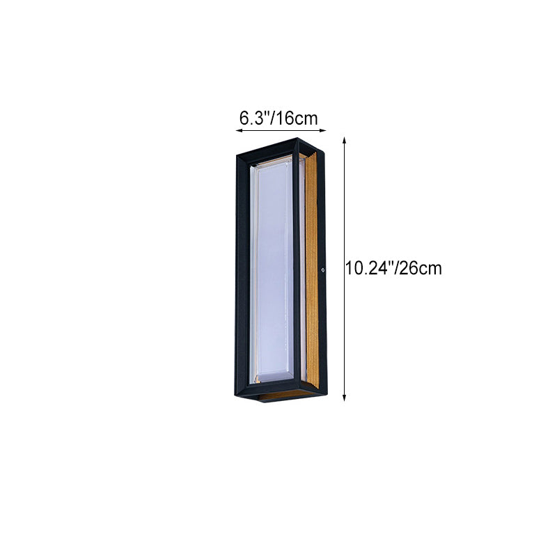 Contemporary Industrial Waterproof Aluminum Square PC LED Wall Sconce Lamp For Outdoor Patio