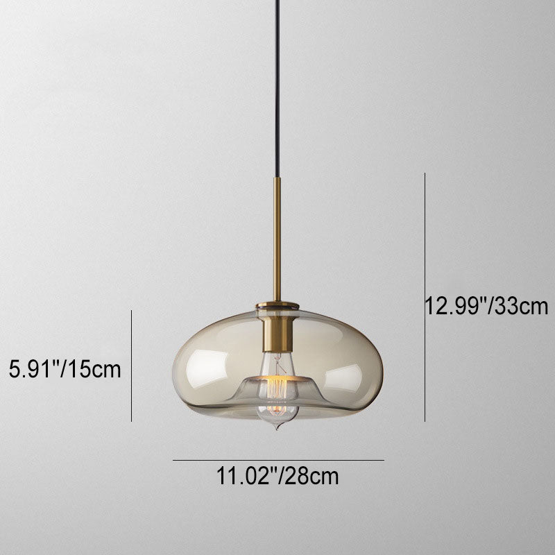 Nordic Cognac Glass Jar Pendant