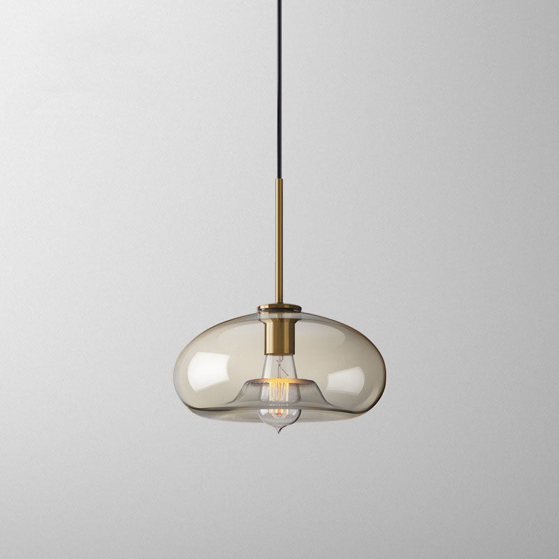 Nordic Cognac Glass Jar Pendant