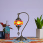 European Tiffany Vintage Iron Glass 1-Light Table Lamp