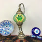 Traditional Vintage Handmade Stained Glass Metal Jar Swan 1-Light Table Lamp for Living Room