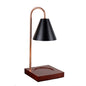 Contemporary Creative Conical Metal Shade Wooden Base 1-Light Melting Wax Table Lamp For Bedroom