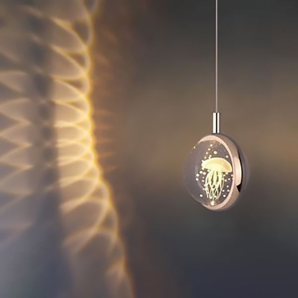Minimalist Crystal Ball LED Pendant