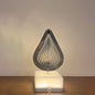 Modern Art Deco Stainless Steel ABS Cubic Base Multishape Rechargeable USB LED Table Lamp Night Light For Bedside