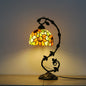 Tiffany Rustic Rose Stained Glass Vine Resin 1-Light Table Lamp