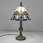 Tiffany Decorative Flower Umbrella Rose Alloy Stained Glass 1-Light Table Lamp