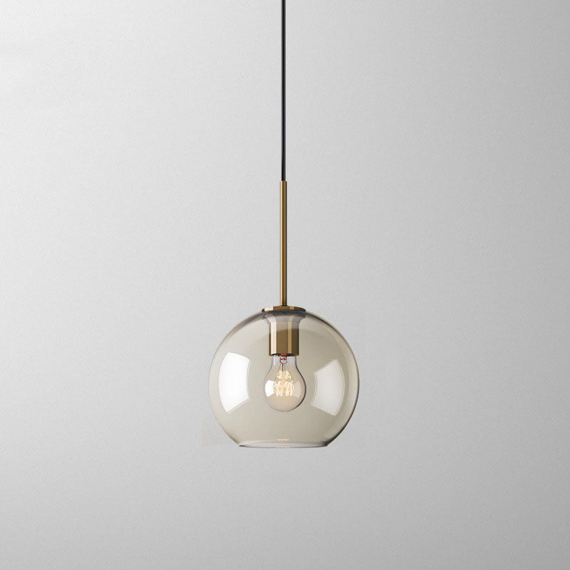 Nordic Cognac Glass Jar Pendant