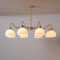 Nordic Glass & Wood Chandelier