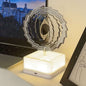 Modern Art Deco Stainless Steel ABS Cubic Base Multishape Rechargeable USB LED Table Lamp Night Light For Bedside