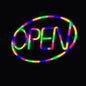 Modern Art Deco Waterproof PS OPEN LED Outdoor Hanging Neon Wall Sconce Lamp For Dining Room