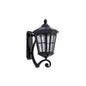 Traditional European Solar Outdoor Lantern Aluminum Glass Waterproof 1-Light Wall Sconce Lamp for Outdoor Patio