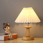 Contemporary Scandinavian Solid Wood Base PVC Lampshade 1-Light Table Lamp For Bedroom