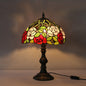 Traditional Tiffany Stained Glass Dome Aolly Base 1-Light Table Lamp For Home Office