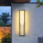 Modern Minimalist Rectangular Stainless Steel Imitation Marble LED Outdoor Wall Sconce Lamp For Garden
