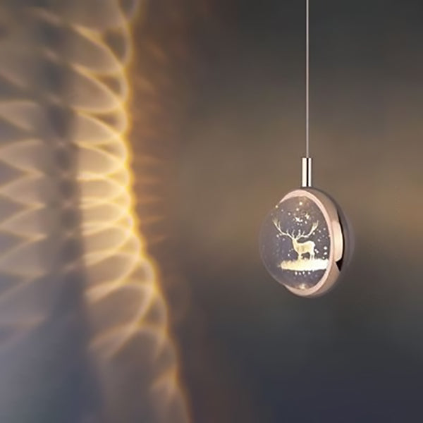 Minimalist Crystal Ball LED Pendant
