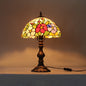 Traditional Tiffany Stained Glass Dome Aolly Base 1-Light Table Lamp For Home Office