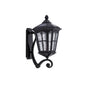 Traditional European Solar Outdoor Lantern Aluminum Glass Waterproof 1-Light Wall Sconce Lamp for Outdoor Patio