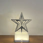 Modern Art Deco Stainless Steel ABS Cubic Base Multishape Rechargeable USB LED Table Lamp Night Light For Bedside