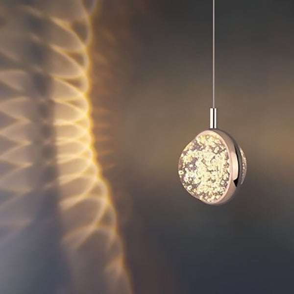 Minimalist Crystal Ball LED Pendant