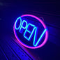 Modern Art Deco Waterproof PS OPEN LED Outdoor Hanging Neon Wall Sconce Lamp For Dining Room