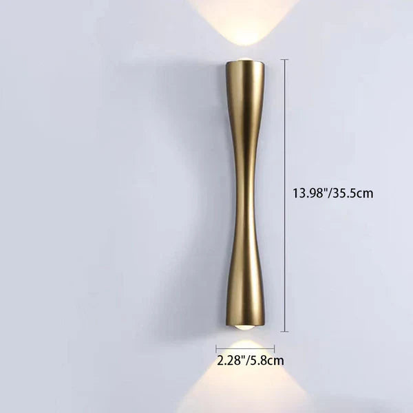Contemporary Luxury Waterproof Aluminum Trumpet Shape LED Wall Sconce Lamp For Outdoor Patio