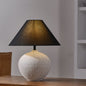 Modern Vintage Ceramic Jar Linen Fabric Handmade 1-Light Table Lamp For Living Room