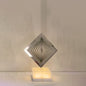 Modern Art Deco Stainless Steel ABS Cubic Base Multishape Rechargeable USB LED Table Lamp Night Light For Bedside