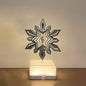 Modern Art Deco Stainless Steel ABS Cubic Base Multishape Rechargeable USB LED Table Lamp Night Light For Bedside