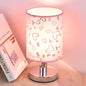 Modern Art Deco Round Hardware Fabric 1-Light Table Lamp For Bedroom