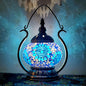 Moroccan Stained Glass Round Pot USB Rechargeable LED Portable Table Lamp