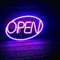 Modern Art Deco Waterproof PS OPEN LED Outdoor Hanging Neon Wall Sconce Lamp For Dining Room