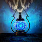 Moroccan Stained Glass Round Pot USB Rechargeable LED Portable Table Lamp